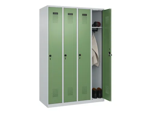 locker,HxBxD 1850x1200x500mm,4vak,vak B 300mm,draaigrendel