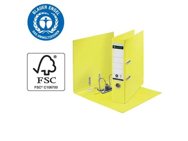 Leitz 180° Recycle Ordner A4 80mm Karton Geel