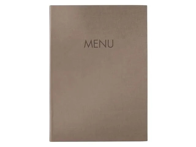 Menukaart map Sigel A4 bruin voor 8 blad