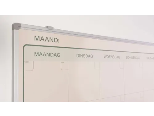 Maandplanner Elegance Nederlands softline profiel 8mm 90x120cm alu