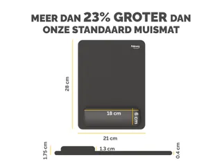 Muismat met polssteun Fellowes Breyta XL zwart 21x28cm - 9