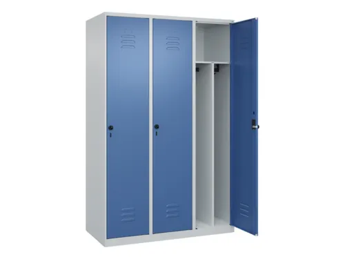 locker voor scheiding van kleding,HxBxD 1850x1200x500mm,3vak