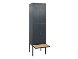 Dubbeldekse dekenkist,HxBxD 2120x600x815mm,2x2vak.,vak B 300mm