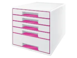Ladenblok Leitz WOW Cube 5 laden wit/roze