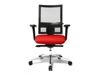 Bureaustoel Sitness 60 Netrug Zwart Rood - 1