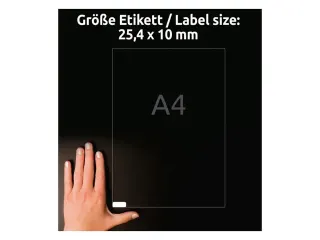 etiket Avery ILK 25,4x10mm wit NP 25 vel 189 etiketten per vel - 4