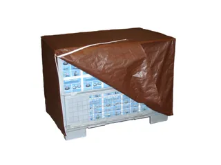 Afdekhoes Gaascontainer 980x1250x850mm Bruin 2 Ritssluitingen - 1