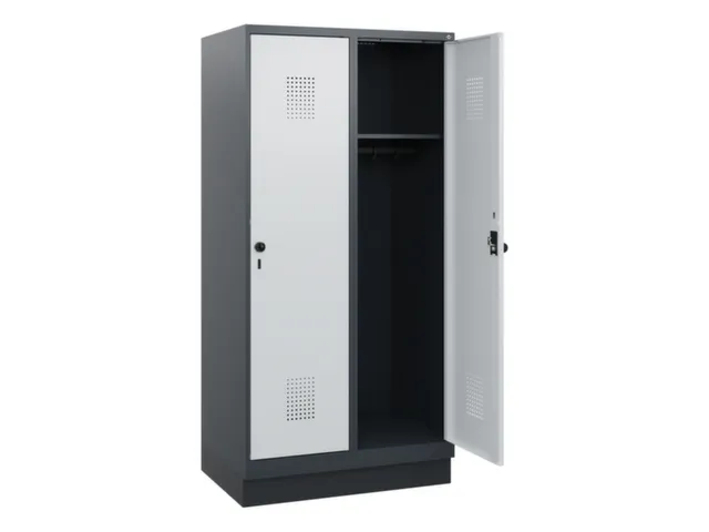 schoollocker,HxBxD 1630x800x500mm,2vak,vak B 400mm,draaigrendel,sokkel