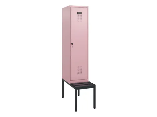 locker met bank,HxBxD 1950x400x815mm,1vak,vak B 400mm,draaigrendel