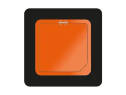 Circulaire Afvalbak BrickBin met klepdeksel 65 Liter Zwart Oranje