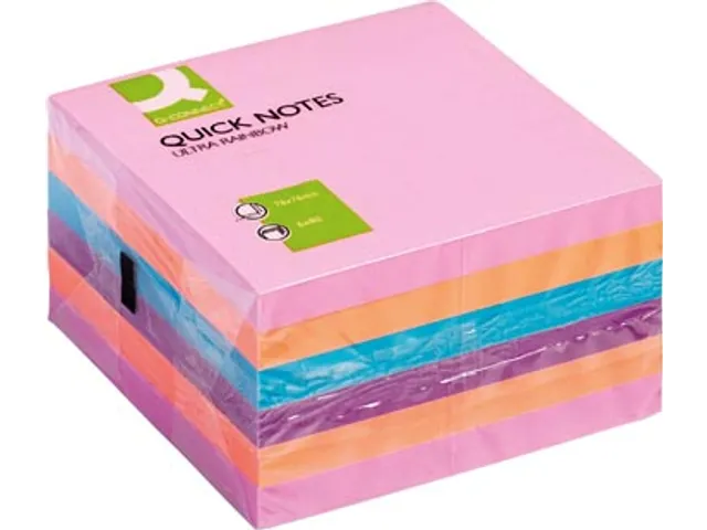 Quick Notes Memoblaadjes Ultrapakket 76x76mm 80 Vel 6 Blokken Assorti