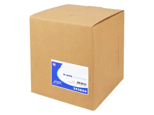 Euro 353854 Poetdoek M-wipe, blauw op rol/dispenserdoos