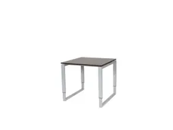 Domino Plus Bureau Hoogte Verstelbaar 800x800mm Logan Eiken Alu O-Poot