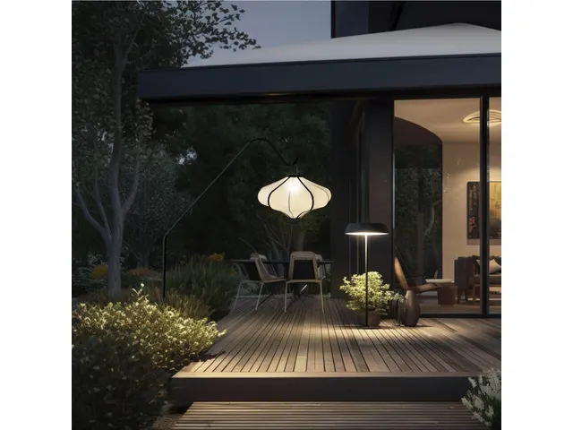 Lanterne Nextime Lumi 60 cm tissu crème