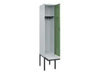 locker met bank,HxBxD 2120x400x815mm,1vak,vak B 400mm,cilinderslot - 1