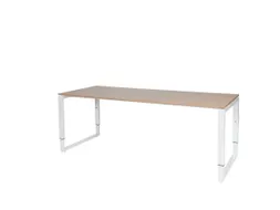 Domino Plus Bureau Hoogte Verstelbaar 2000x800mm Hav/Kers 25mm Wit