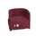 fauteuil,1-zits,stof rood,HxBxD 760x860x760mm,stekkerdoos,2xUSB