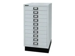 kantoor-ladekast HxBxD 670x349x432mm 10 laden romp lichtgrijs staal