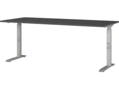 In hoogte verstelbaar bureau,HxBxD 680-910x1800x800mm,blad grafiet