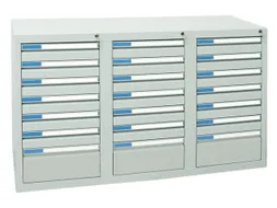 ladekast HxBxD 900x1500x500mm 21laden centrale vergrendeling RAL7035