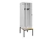 locker met bank,voor scheiding van kleding,HxBxD 2120x600x815mm,2vak