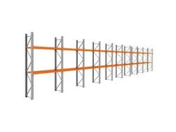palletstelling,basis+9xaanbouw,HxBxD 3360x19350x750mm,vakl. 3000kg