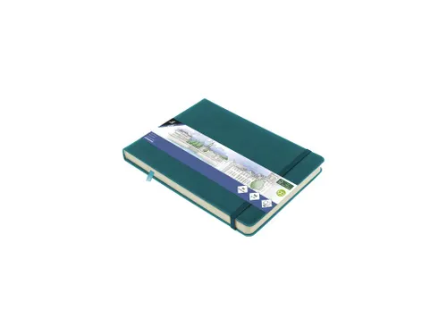 Schetsboek Kangaro A5 landscape dark turquoise PU HC 80 vel 140gr room
