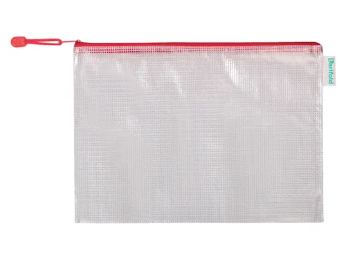 Opbergtas Tarifold met rits 330x240mm PVC rood