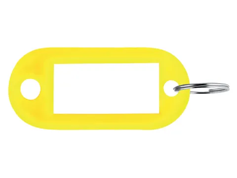 Sleutellabel Pavo kunststof geel 100 stuks