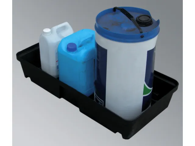 bac de rétention PE,p. bidons,vol. rétention 30l,HxlxP 155x805x405mm