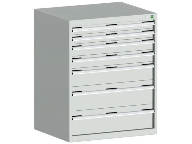 ladekast 1000x800x750mm 7laden zware lasten RAL7035 front RAL7035