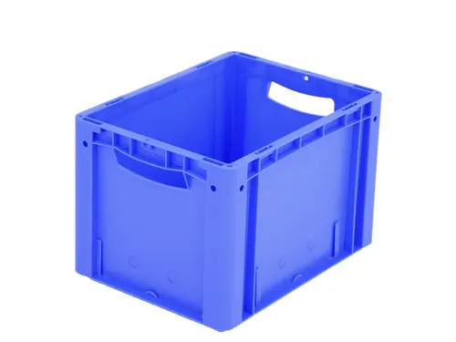 Euronorm Stapelkrat Pp 270x400x300mm Wand/bodem Gesloten Blauw 26l