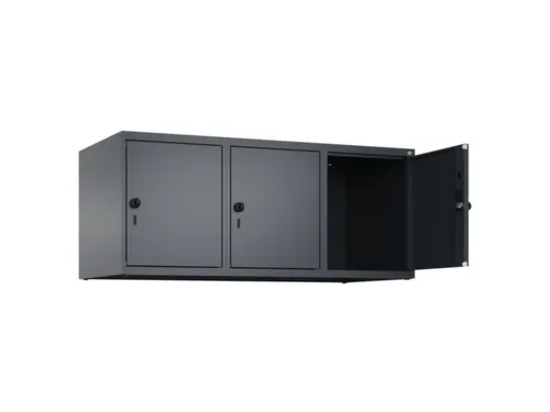 opzetkast,v. locker,3vak.,vak B 400mm,HxBxD 500x1200x500mm,vleugeldeur