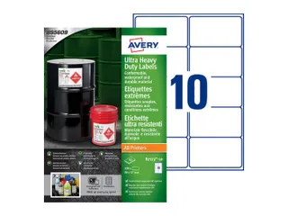Etiket Avery B7173-50 99x57mm polyethyleen wit 500 stuks - 1