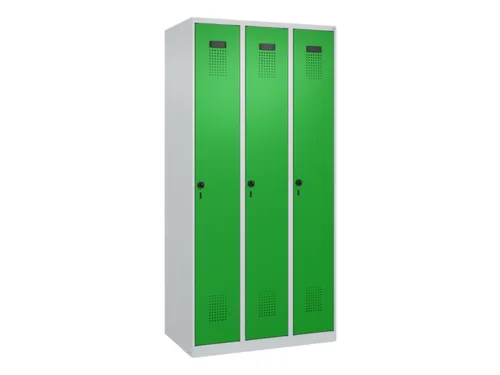 locker,HxBxD 1850x900x500mm,3vak,vak B 300mm,draaigrendel