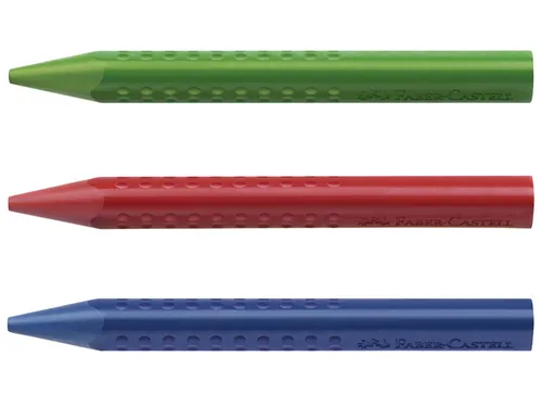 Waskrijt Faber Castell Jumbo GRIP doos 12 stuks
