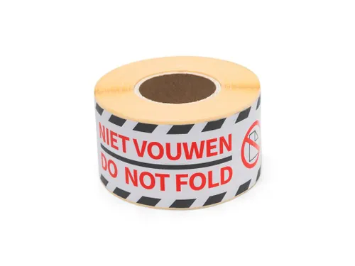 Verpakkingsetiketten 46x125mm Op Rol Do Not Fold 250 Stuks