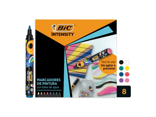 Paintmarker Bic Intensity assorti 8 stuks