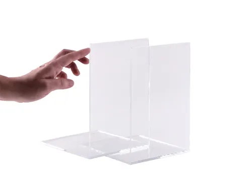 Boekensteun MAUL acryl 16x15x21cm set 2 glashelder