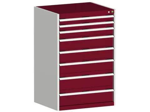 ladekast HxBxD 1200x800x650mm 8laden romp RAL7035 front RAL3004