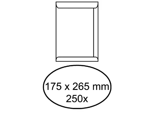 Envelop Akte IEZZY 175x265mm Zelfklevend 100gr Wit