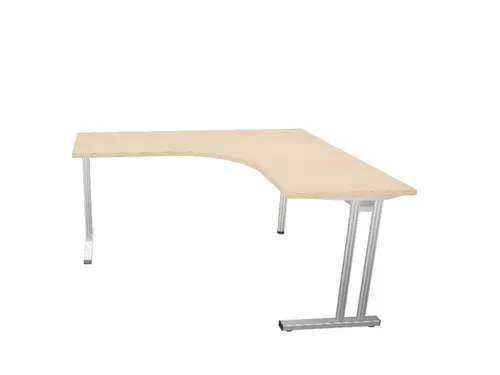 bureau in vrije vorm,HxBxD 740x1600x1400mm,vrije vorm,NE-esdoorn