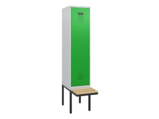 locker met bank,HxBxD 1950x400x815mm,1vak,vak B 400mm,cilinderslot - 2
