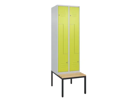 Z-garderobekast,HxBxD 2120x600x815mm,2vak,vak B 300mm,cil.-slot