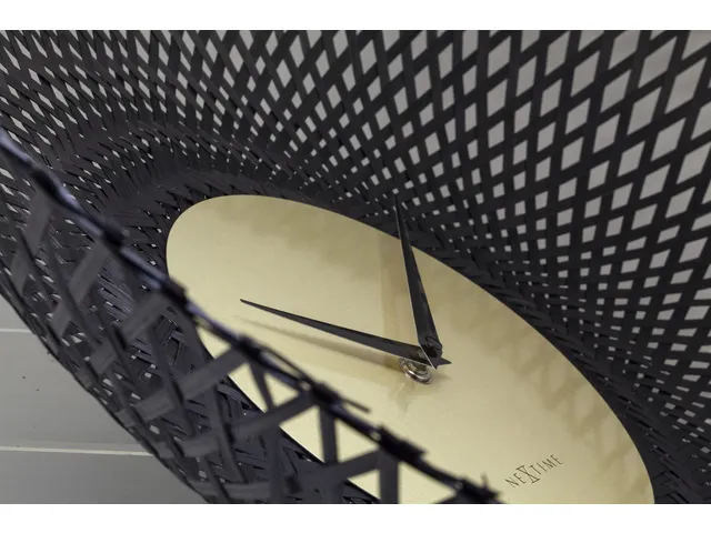 Wandklok NeXtime Vortex 60 cm zwart