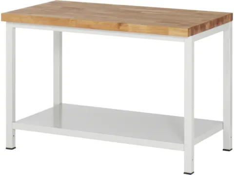 werkbank,HxBxD 840-1040x1250x700mm,beukblad,draagverm. 1250kg