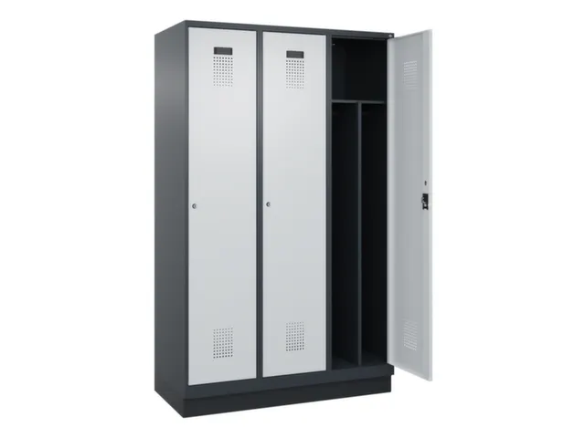 locker voor scheiding van kleding,HxBxD 1950x1200x500mm,3vak