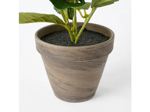 Kunstplant Mica Hortensia in pot groen 35x40cm