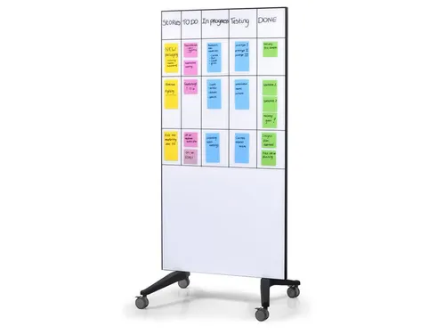 Mobiel Glasbord Wit Magnetisch 90x175cm