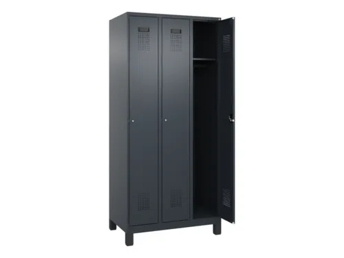 locker,HxBxD 1950x900x500mm,3vak,vak B 300mm,cil.-slot,voeten